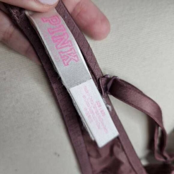 PINK Victoria's Secret Strappy Date Push-Up Bra Mauve Pink Size 32B - Picture 6 of 7